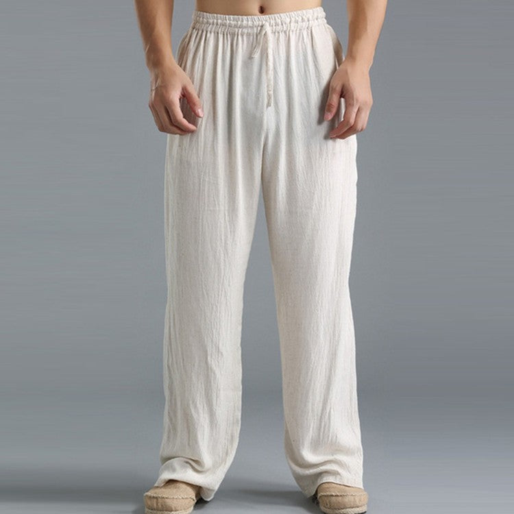 👖🌿【Sleva 50 % 🔥】【S–5XL】😍 Pánské volné lněné kalhoty, dlouhé, široké a pohodlné, dostupné ve větších velikostech a 8 barvách