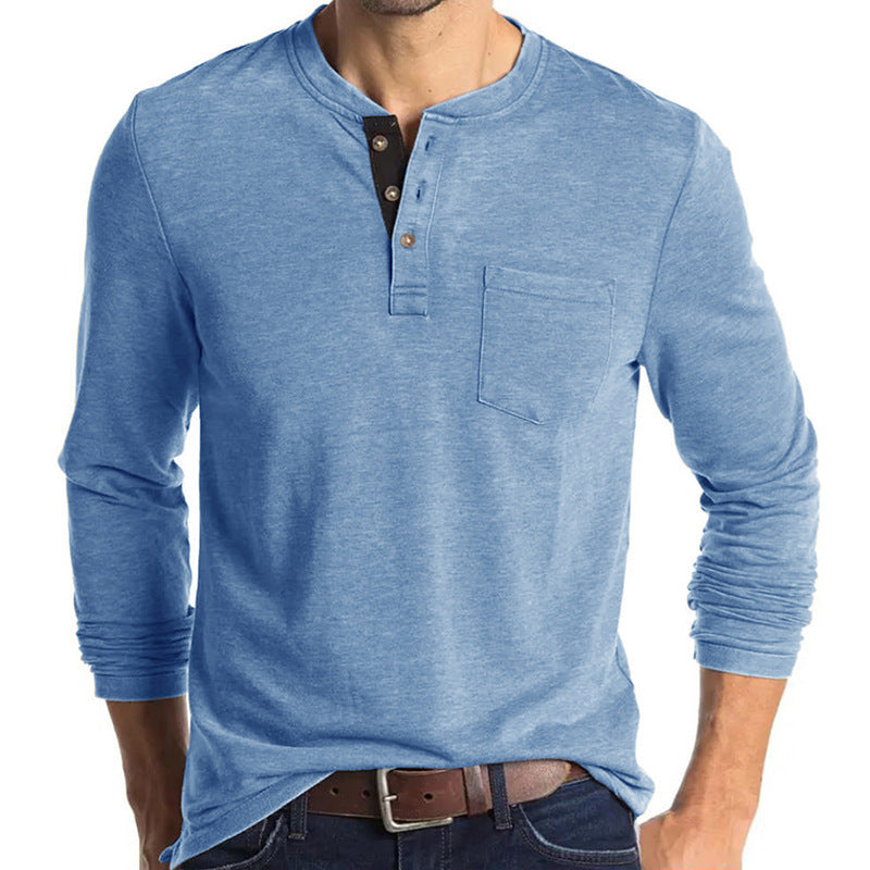 🤩【Časově omezená sleva】【M-3XL】Pánské tričko s dlouhým rukávem z bavlny a lnu - 4042468