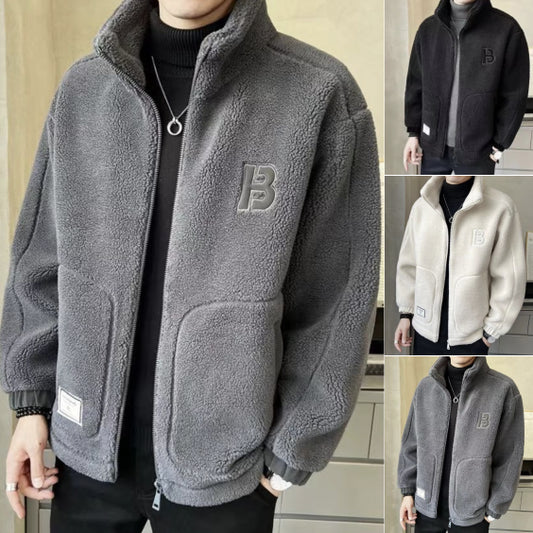 ⛄【L-6XL】Zimní fleecová bunda, bavlněná bunda, zesílená bavlněná bunda z jehněčí vlny, teplá bunda