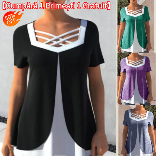 💥❤️【S-5XL】Tričko s potiskem pro větší velikosti na léto 2025 --4049072