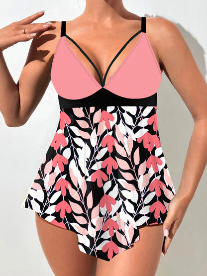 🏊‍👙【Letní nové produkty-50% sleva🔥】【S-5XL】🏖️😍 Dámské dvoudílné plavky s potiskem větší velikosti, bikiny větší velikosti