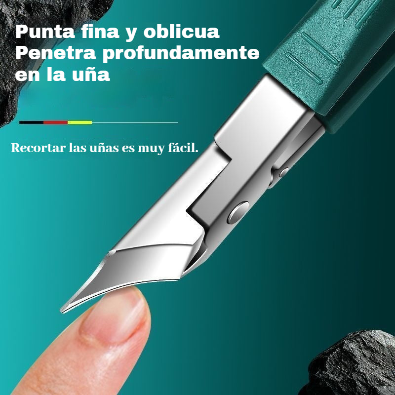 🔥【Set de 3 piezas】✂️💅Nuevo cortaúñas ultrafino en ángulo para manicura en casa