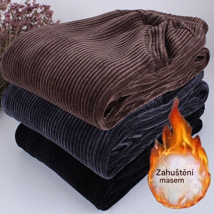 🔥🔥 Sleva -48%🔥【M-4XL】Dámské volné manšestrové termo kalhoty na podzim a zimu