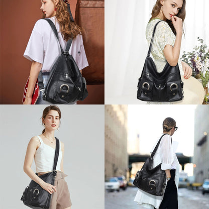 ❤️【Časově omezená sleva】Multifunkční batoh přes rameno z měkké kůže s velkou kapacitou