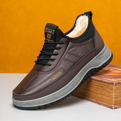 ⛄🔥【39-45】2025 Férfi téli sportcipő, valódi bőr, vízálló, puha talpú és bársony, új