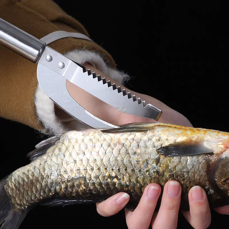 🍲【Kupte 1 a získejte 1 zdarma】🐟【Nabídka 2 kusů】Víceúčelový nůž z nerezové oceli pro efektivní škrábání rybích šupin-4077267