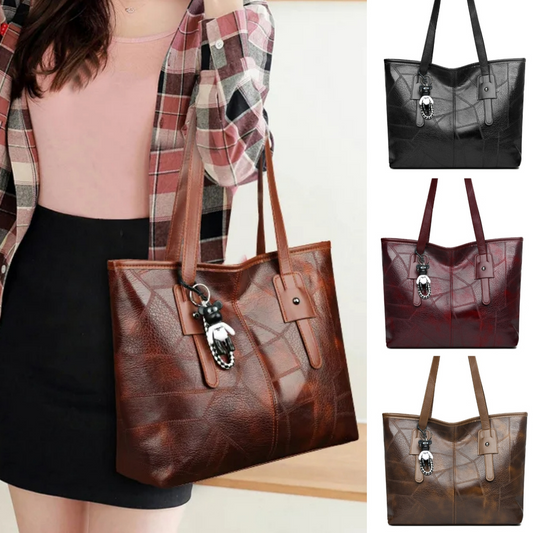 ✨👜【50% отстъпка🔥】Голяма дамска чанта от мека кожа, чанта за през рамо, ежедневна и модерна ✅️Плащане при доставка