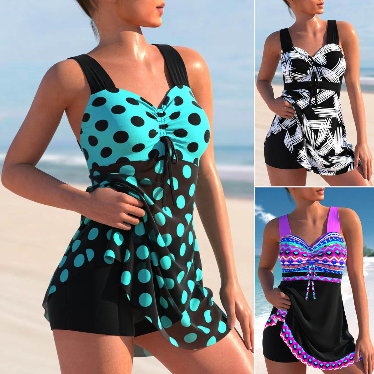🏖️50% de descuento🔥【40-110 kg】Nuevo traje de baño estampado para mujer (tallas grandes), material de secado rápido, 2026.✅️Pago contra entrega ✅️2 artículos con 70% de descuento