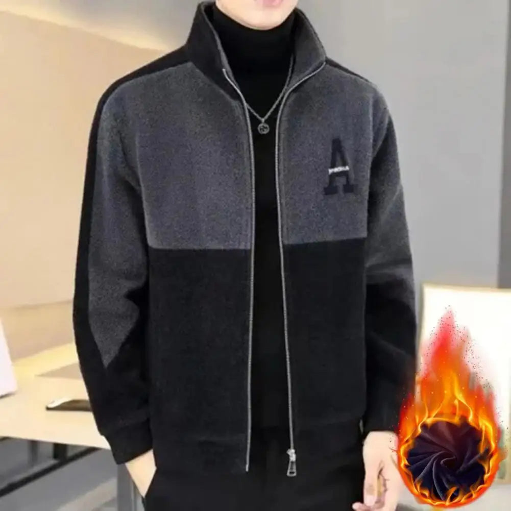 🐏【Sleva -39%🔥🔥】Pánská bunda s vysokým límcem, přiléhavým střihem a hřejivá.