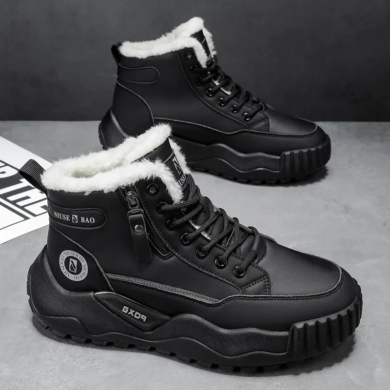 👞[39-44] Pánské nové zimní teplé sněhule s tlustou podrážkou a fleecovou podšívkou -4163943