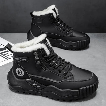 👞[39-44] Pánské nové zimní teplé sněhule s tlustou podrážkou a fleecovou podšívkou -4163943