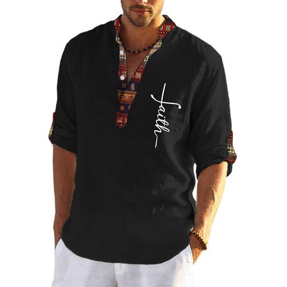 💥👔【50% kedvezmény 🔥】【S-3XL】Férfi nagy méretű pamut V-nyakú póló