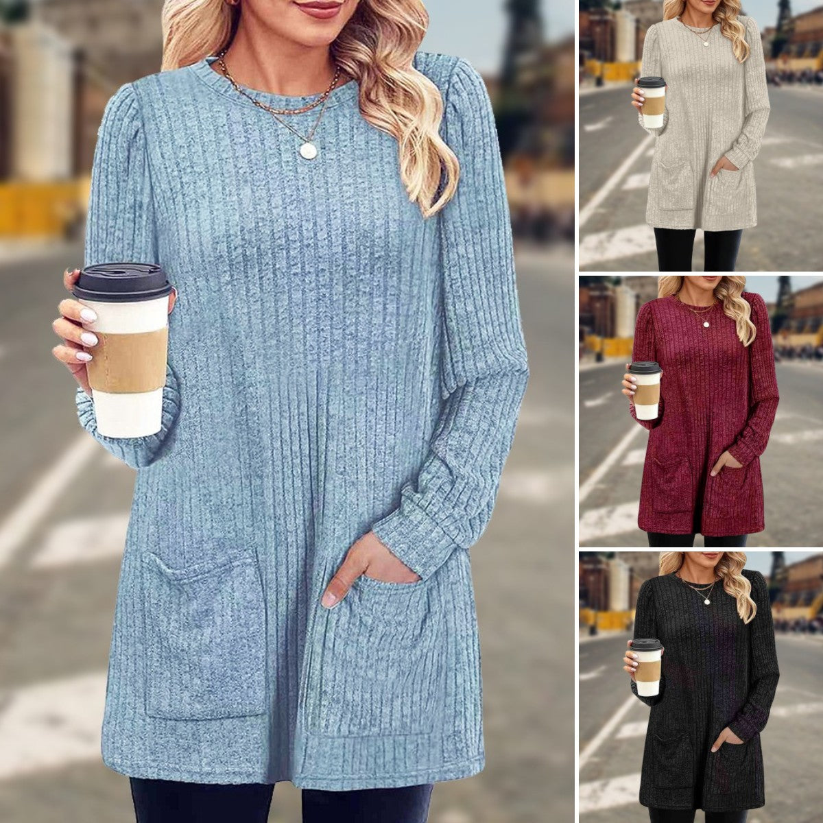 🌸💟【Descuento por tiempo limitado】🔥【M-5XL】Nueva camiseta de cuello redondo de otoño/invierno