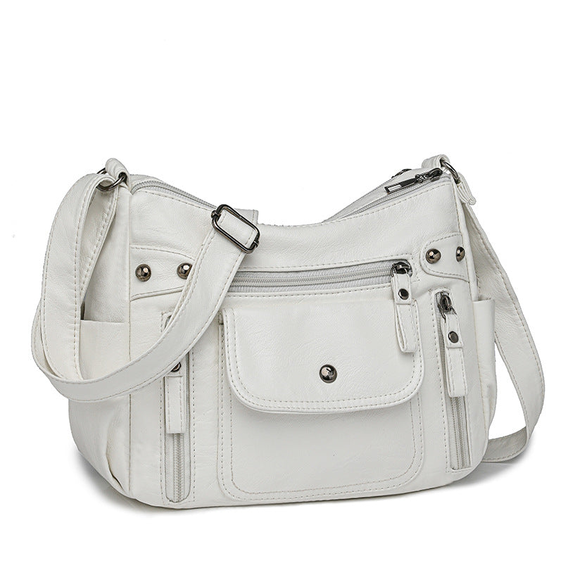 🎒Nová měkká kožená crossbody kabelka, jedno rameno, vícevrstvá, 2025 --3988843