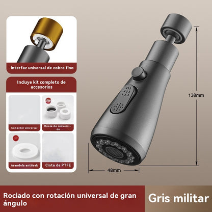 🚰Compra 1 y llévate 1 gratis🔥【Cartucho de filtro gratis】Boquilla de filtro de grifo giratoria de 360°