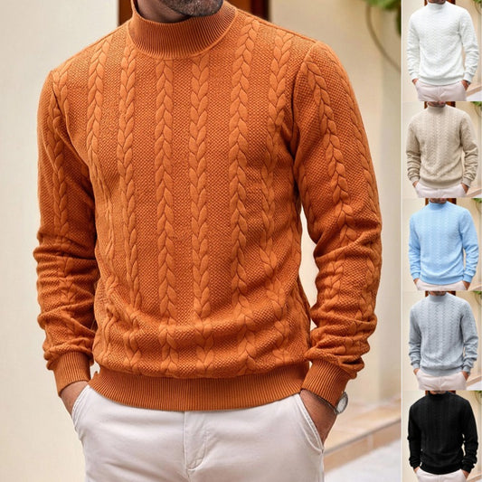 🏆50% отстъпка 🔥【40-100kg】Нова мъжка плетена топла поло яка 2026 г. ✅️Плащане при доставка