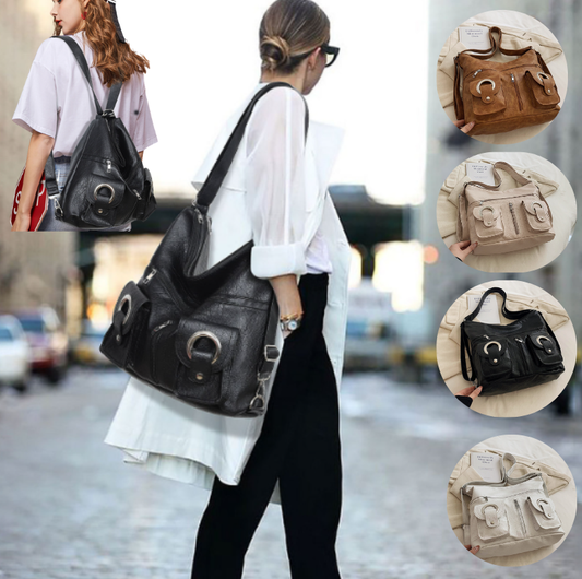 ❤️【Časově omezená sleva】Multifunkční batoh přes rameno z měkké kůže s velkou kapacitou