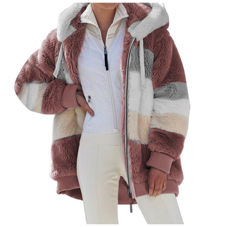 🔥🔥【Időben korlátozott akció】【49% kedvezmény】【S-5XL】Őszi-téli női plüss kapucnis kabát
