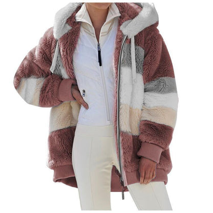 🔥🔥【Időben korlátozott akció】【49% kedvezmény】【S-5XL】Őszi-téli női plüss kapucnis kabát