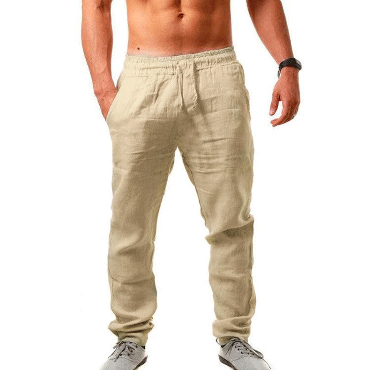😍👖【Kup 1 a 1 zdarma🔥】【S-4XL】💥2025 nové letní pánské sportovní kalhoty velké velikosti, široká verze prodyšného materiálu z bavlny a lnu