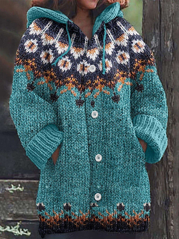 🥰【🔥Horký prodej】Zimní nový styl 2025 pohodlný retro teplý svetr pletená kardiganová bunda