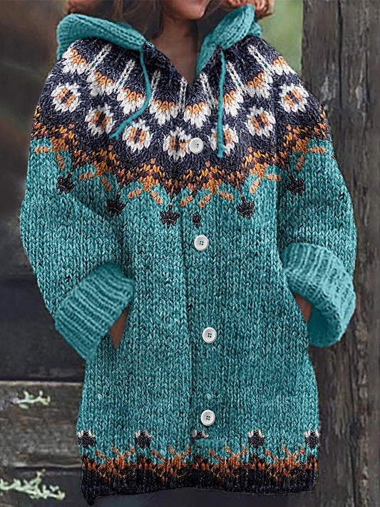 🥰【🔥Horký prodej】Zimní nový styl 2025 pohodlný retro teplý svetr pletená kardiganová bunda