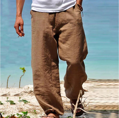👖🕺【Sleva 50 % 🔥】【S–5XL】😍 Letní pánské kalhoty s volným rovným střihem, ve velkých velikostech, dostupné v 8 barvách