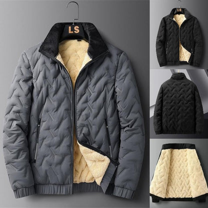 🔥 Отстъпка -47% 🔥【M-4XL】Мъжко зимно яке от кадифе и памук с допълнителен обем