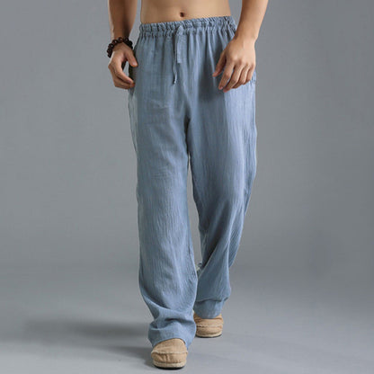 👖🌿【Sleva 50 % 🔥】【S–5XL】😍 Pánské volné lněné kalhoty, dlouhé, široké a pohodlné, dostupné ve větších velikostech a 8 barvách