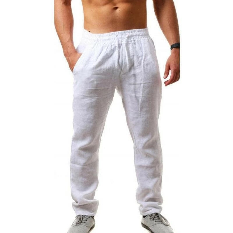 😍👖【Kup 1 a 1 zdarma🔥】【S-4XL】💥2025 nové letní pánské sportovní kalhoty velké velikosti, široká verze prodyšného materiálu z bavlny a lnu