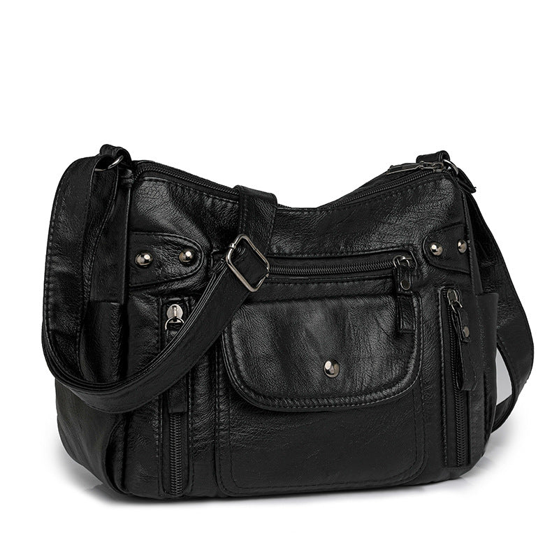 🎒Nová měkká kožená crossbody kabelka, jedno rameno, vícevrstvá, 2025 --3988843