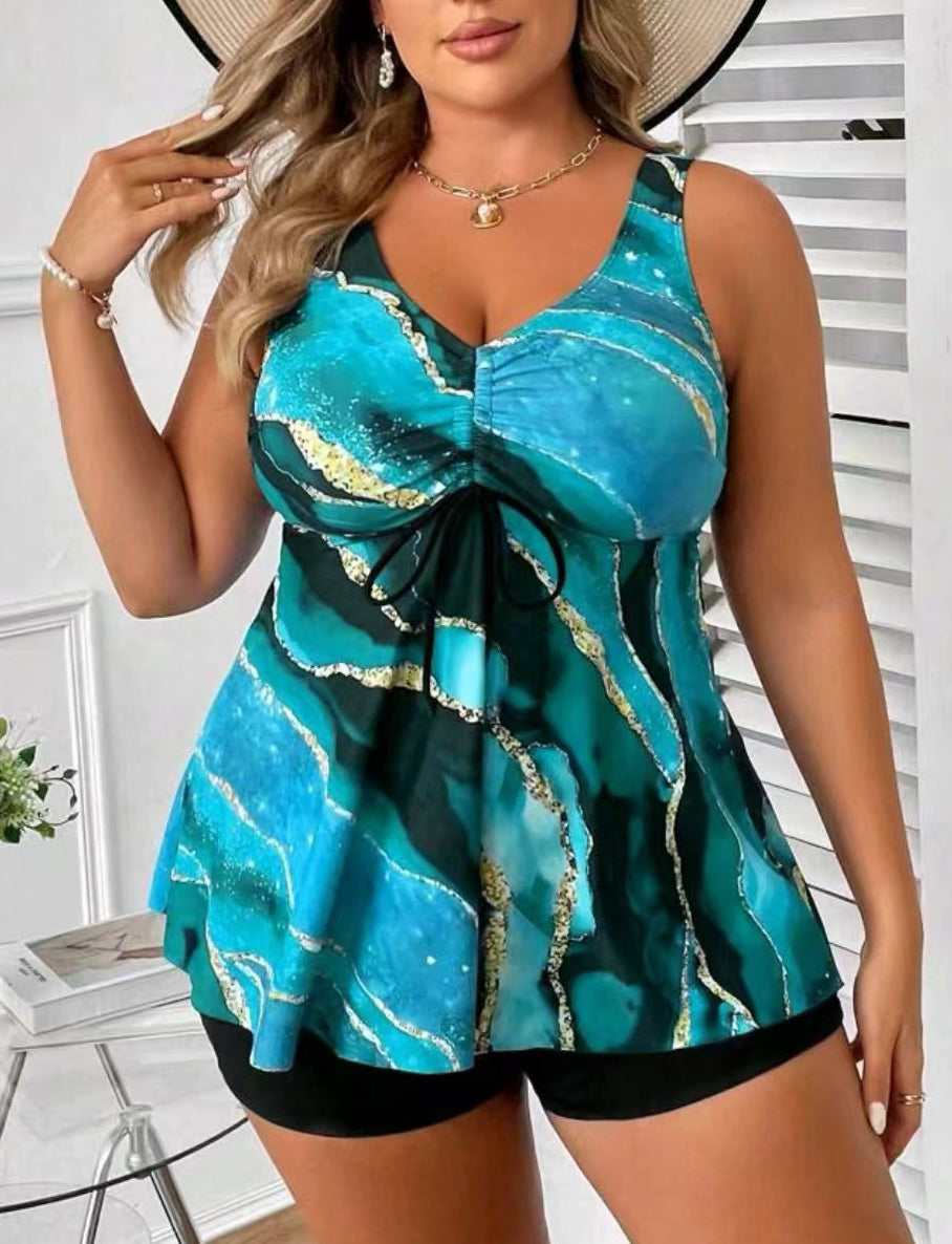 🏖️👙🌴【S-5XL】Stylové plavky s potiskem pro větší velikosti