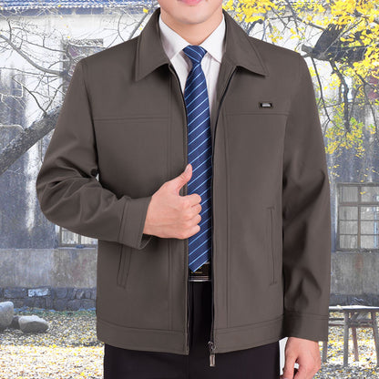 🔥🔥【Sleva 50 %】Klasické pánské sako–bunda na zip s bočními knoflíky