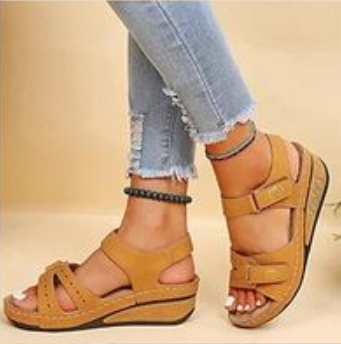 🔥50% sleva🔥【35-43】Letní ležérní sandály na klínku se silnou podrážkou