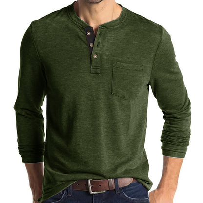 🤩【Časově omezená sleva】【M-3XL】Pánské tričko s dlouhým rukávem z bavlny a lnu - 4042468