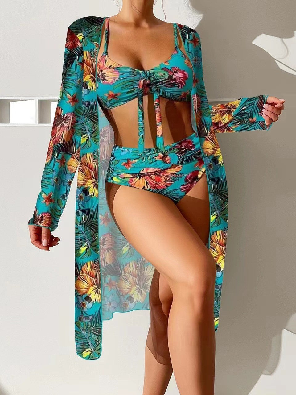 👙☀️【S-2XL】 2025 nový třídílný set plavek --4084344
