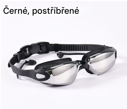 👓【Kup 1, získej 1 zdarma 🔥🔥】【S pouzdrem na brýle】Vysoce kvalitní elektrolytické silikonové plavecké brýle, vodotěsné a proti zamlžování