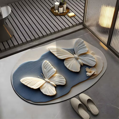 🔥【Vásárolj 1-et és kapj 1-et ingyen】💕[30*40cm+ 40*60cm] Erősen nedvszívó, csúszásmentes szőnyeg valósághű 3D mintával
