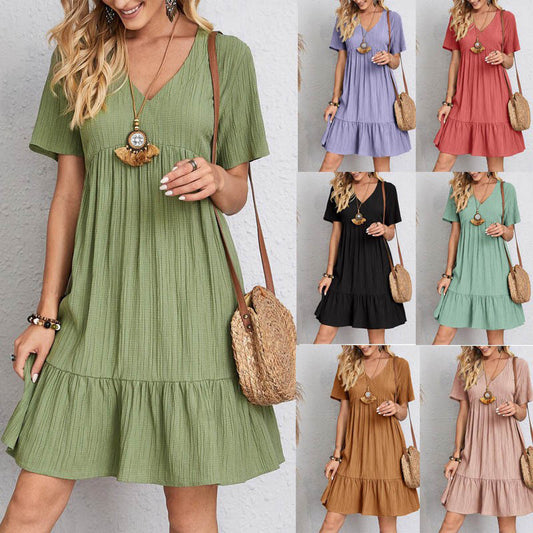 🌈👗【Kupte 1 a získejte 1 zdarma🔥】🏆【S-3XL】😍 Dámské velké bavlněné a lněné šaty, k dispozici více barev