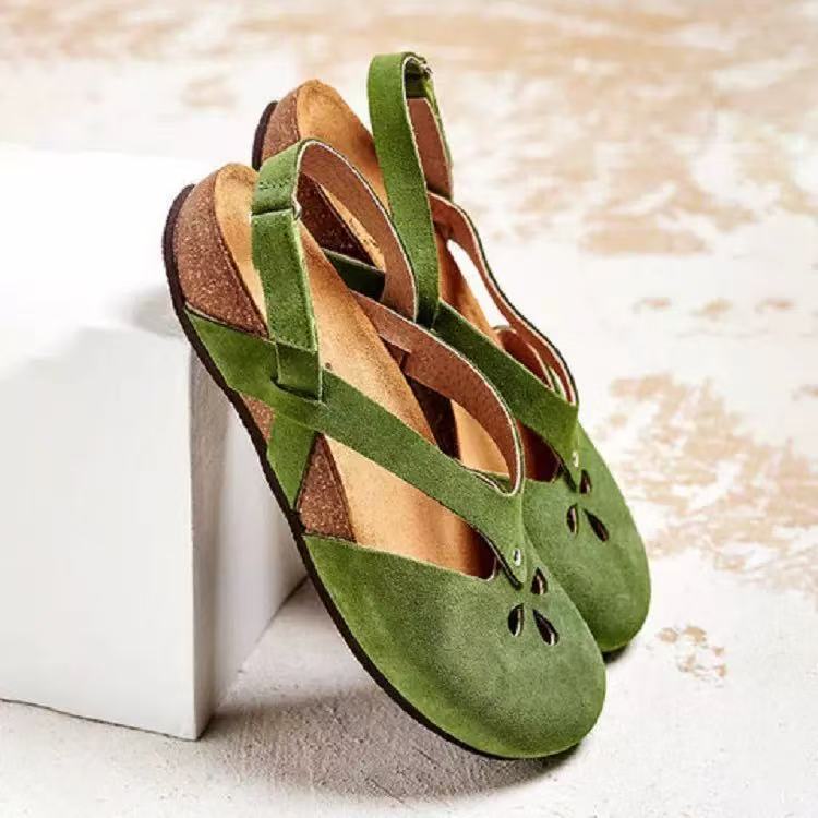 ✨✨【Oferta limitowana】【35–44】Damskie sandały codzienne z prawdziwej skóry ✅ Okrągłe noski ✅ Płatność przy odbiorze