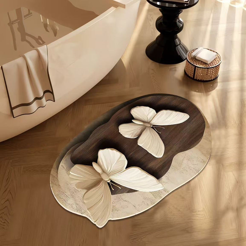 🔥【Vásárolj 1-et és kapj 1-et ingyen】💕[30*40cm+ 40*60cm] Erősen nedvszívó, csúszásmentes szőnyeg valósághű 3D mintával