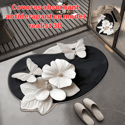🔥【Vásárolj 1-et és kapj 1-et ingyen】💕[30*40cm+ 40*60cm] Erősen nedvszívó, csúszásmentes szőnyeg valósághű 3D mintával