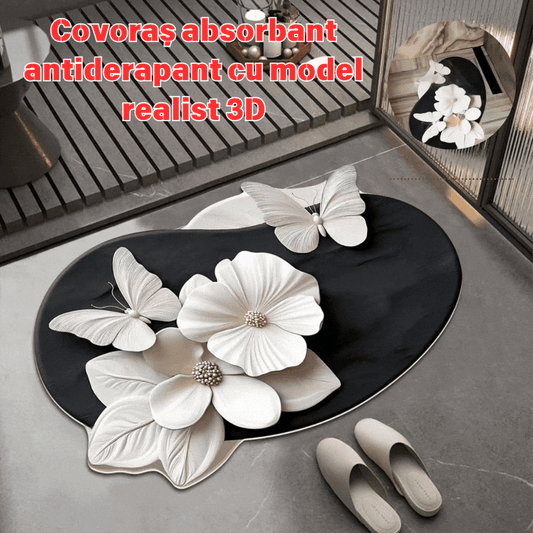 🔥【Vásárolj 1-et és kapj 1-et ingyen】💕[30*40cm+ 40*60cm] Erősen nedvszívó, csúszásmentes szőnyeg valósághű 3D mintával
