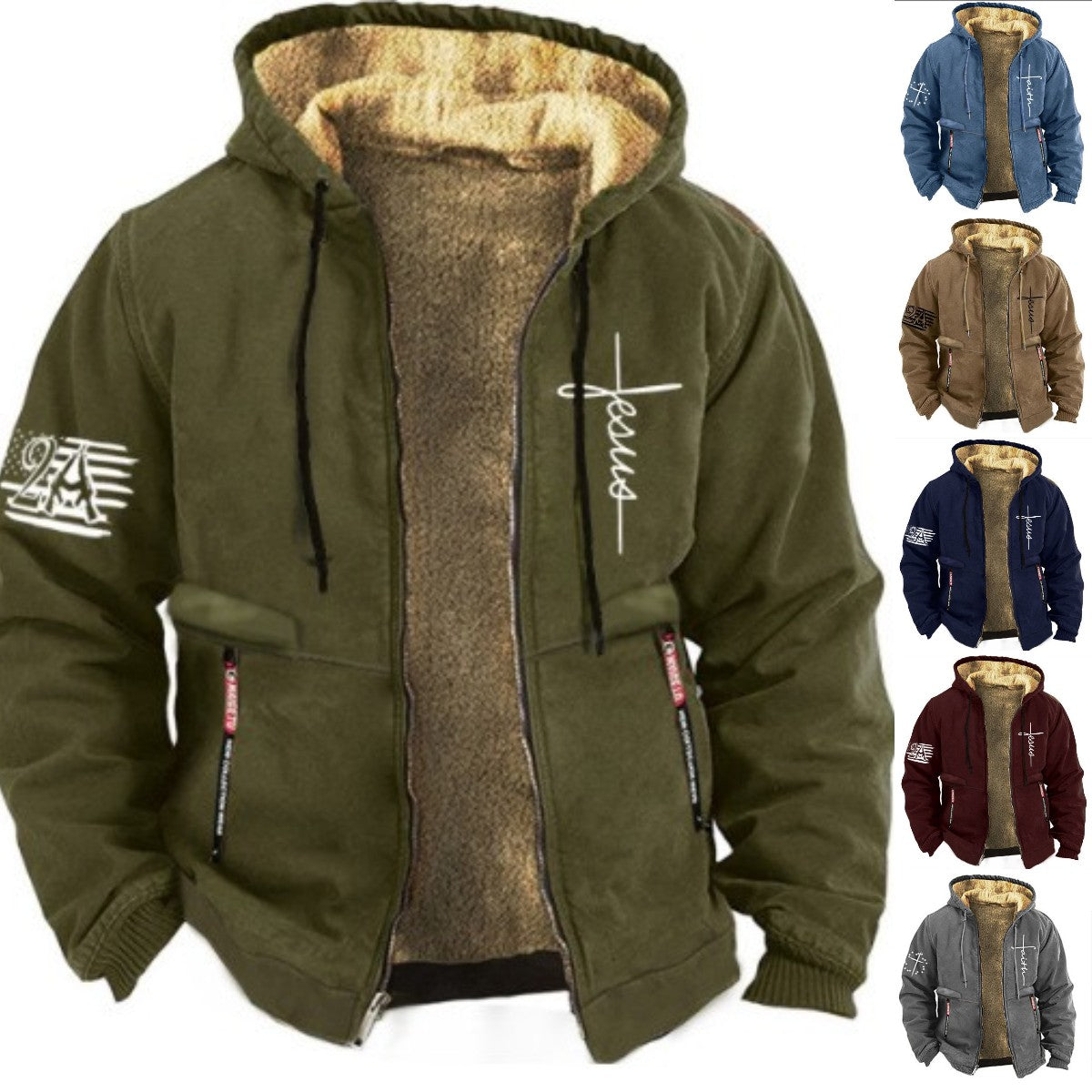 🔥🔥【S-5XL】Muška jesensko/zimska modna ležerna jakna od debelog flisa