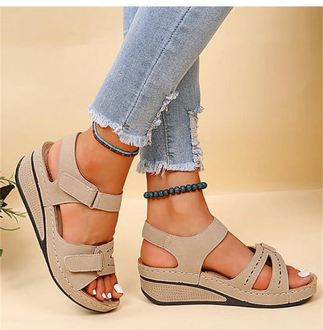 🔥50% sleva🔥【35-43】Letní ležérní sandály na klínku se silnou podrážkou