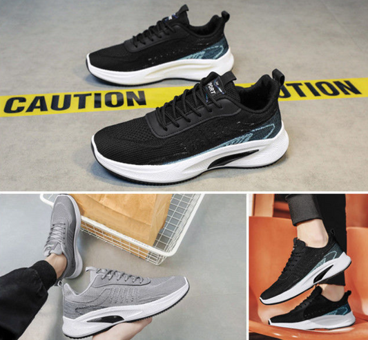🙋‍♂️👟【Sleva 50 % ✨】【39–44】Pánské sportovní volnočasové boty z prodyšné síťoviny, s odpružením a efektem zvýšení výšky