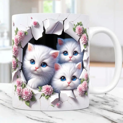 🐱【Kup 1, získej 1 zdarma✨】Kočičí hrnek na kávu / vodu 📦Doprava zdarma – skladem