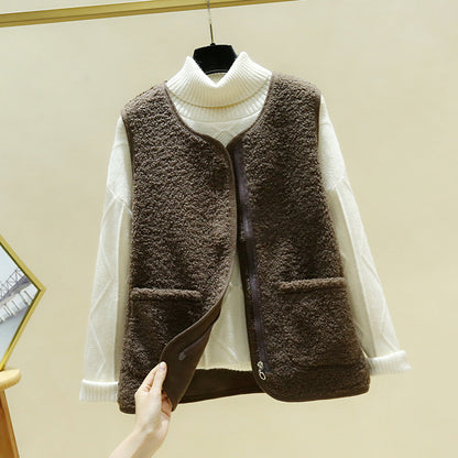 🔥Kedvezmény -45%🔥【S-4XL】Női őszi-téli báránygyapjú mellény