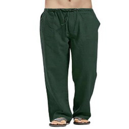 💥😎【50% kedvezmény 🔥】【S–5XL】🌈 Nagyméretű férfi szabadidőnadrág pamutból és lenből, 12 színben