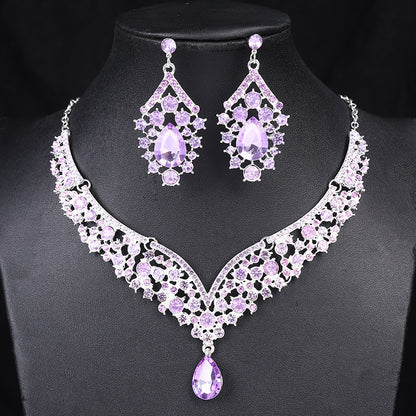 💥【Náhrdelník + náušnice】💖💎Luxusní náhrdelník + elegantní doplňky k náušnicím